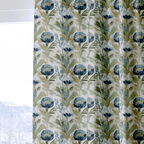 Blue Garden Thistle - Curtain Panel - The Drapery