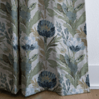 Blue Garden Thistle - Curtain Panel - The Drapery