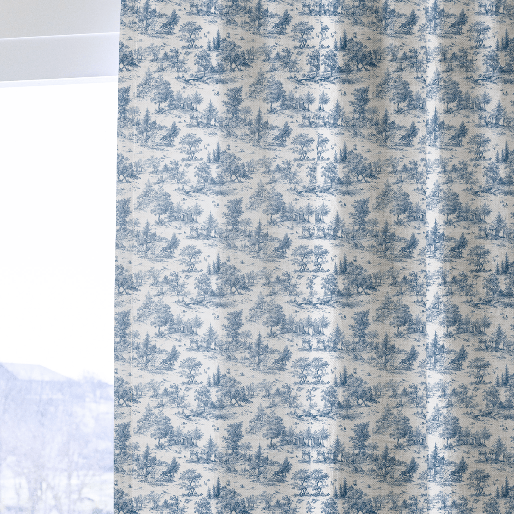 Blue Gardens - Curtain Panel - The Drapery