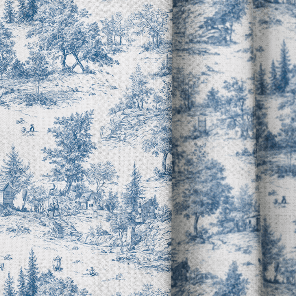 Blue Gardens - Curtain Panel - The Drapery