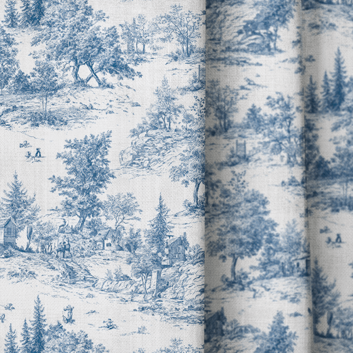 Blue Gardens - Curtain Panel - The Drapery