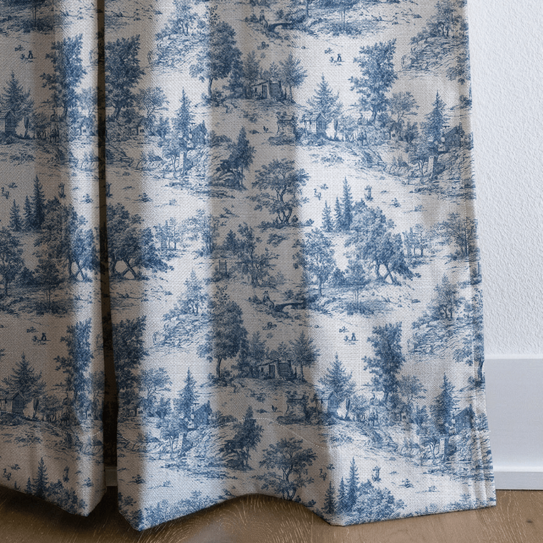 Blue Gardens - Curtain Panel - The Drapery