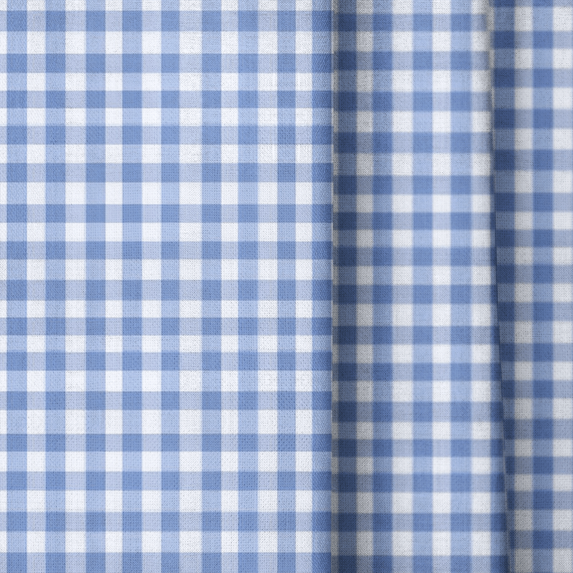 Blue Gingham - Curtain Panel - The Drapery