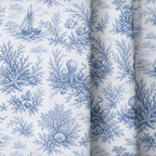 Blue Ocean Toile - The Drapery