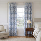 Blue Ocean Toile - Curtain Panel - The Drapery