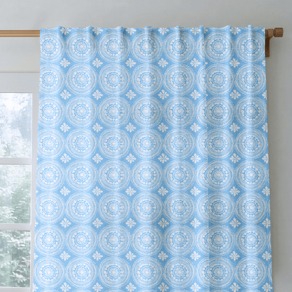 Blue Parasol - Curtain Panel - The Drapery