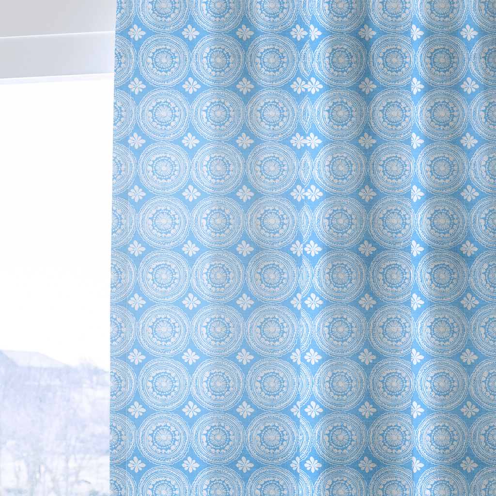 Blue Parasol - Curtain Panel - The Drapery