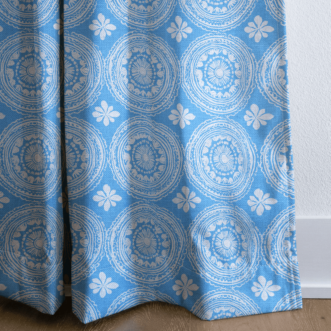 Blue Parasol - Curtain Panel - The Drapery