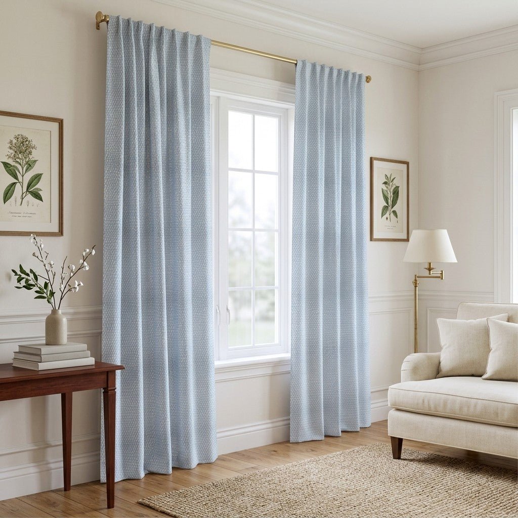 Blue Parker - Curtain Panel - The Drapery