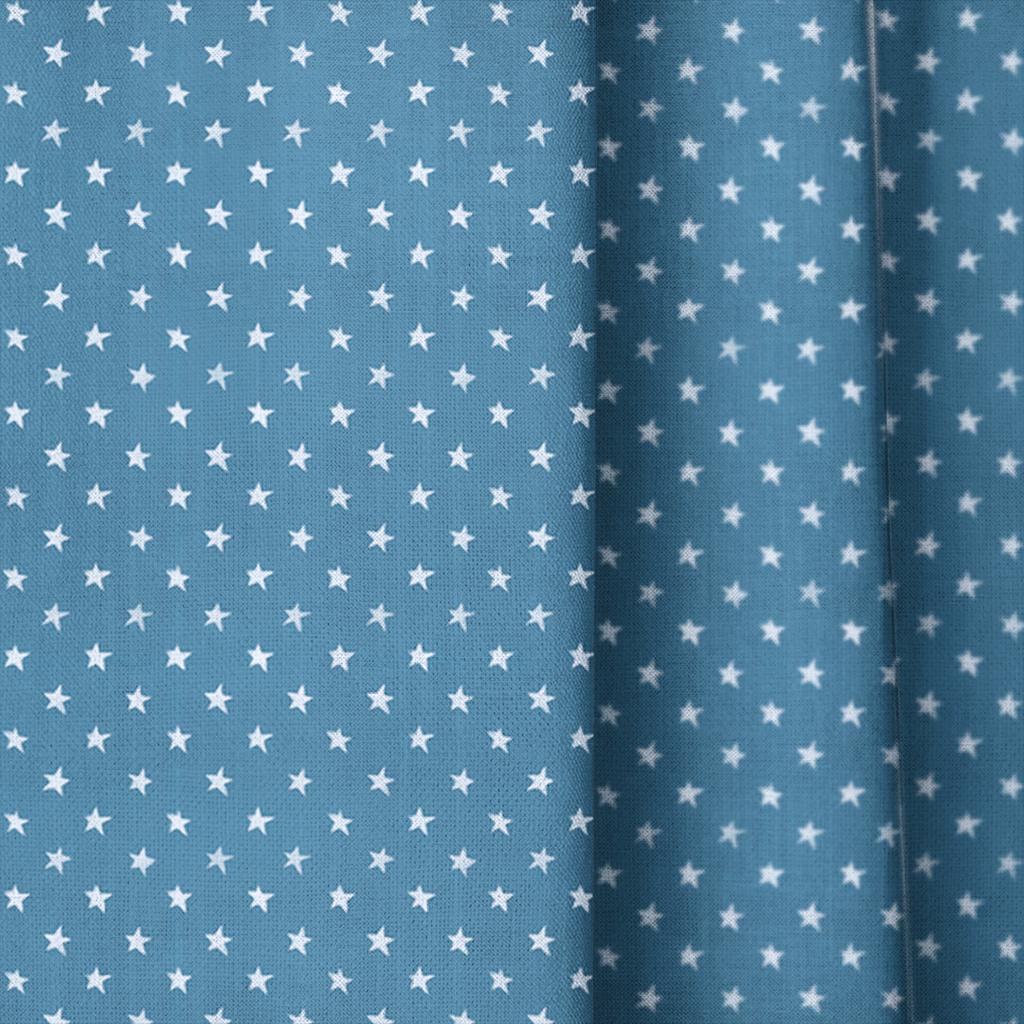 Blue Stars - Curtain Panel - The Drapery