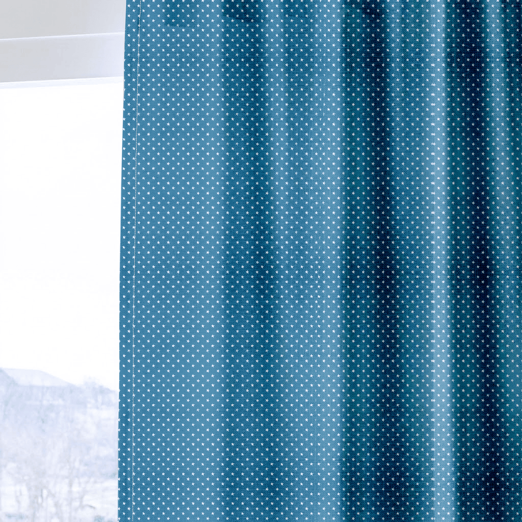 Blue Stars - Curtain Panel - The Drapery