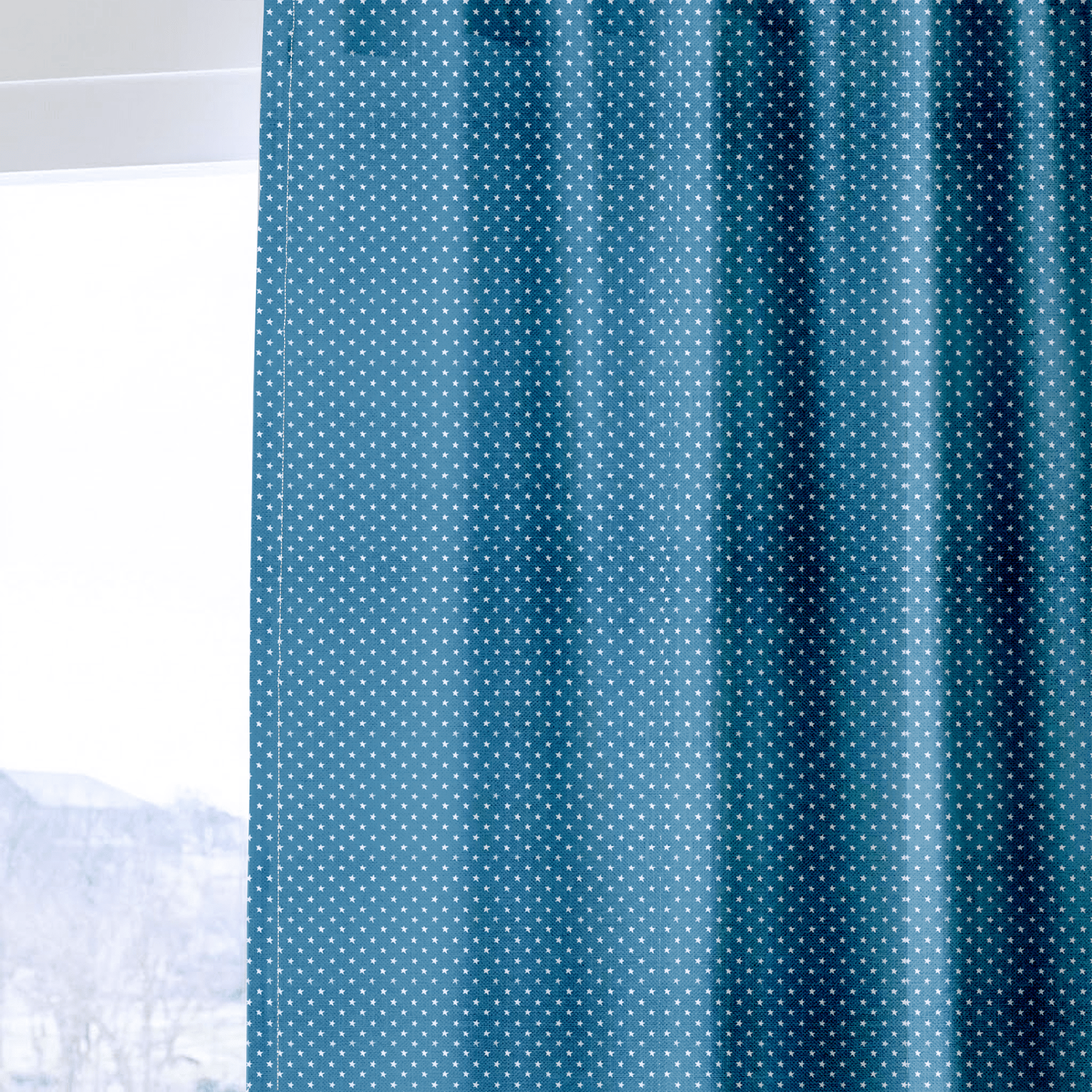 Blue Stars - Curtain Panel - The Drapery