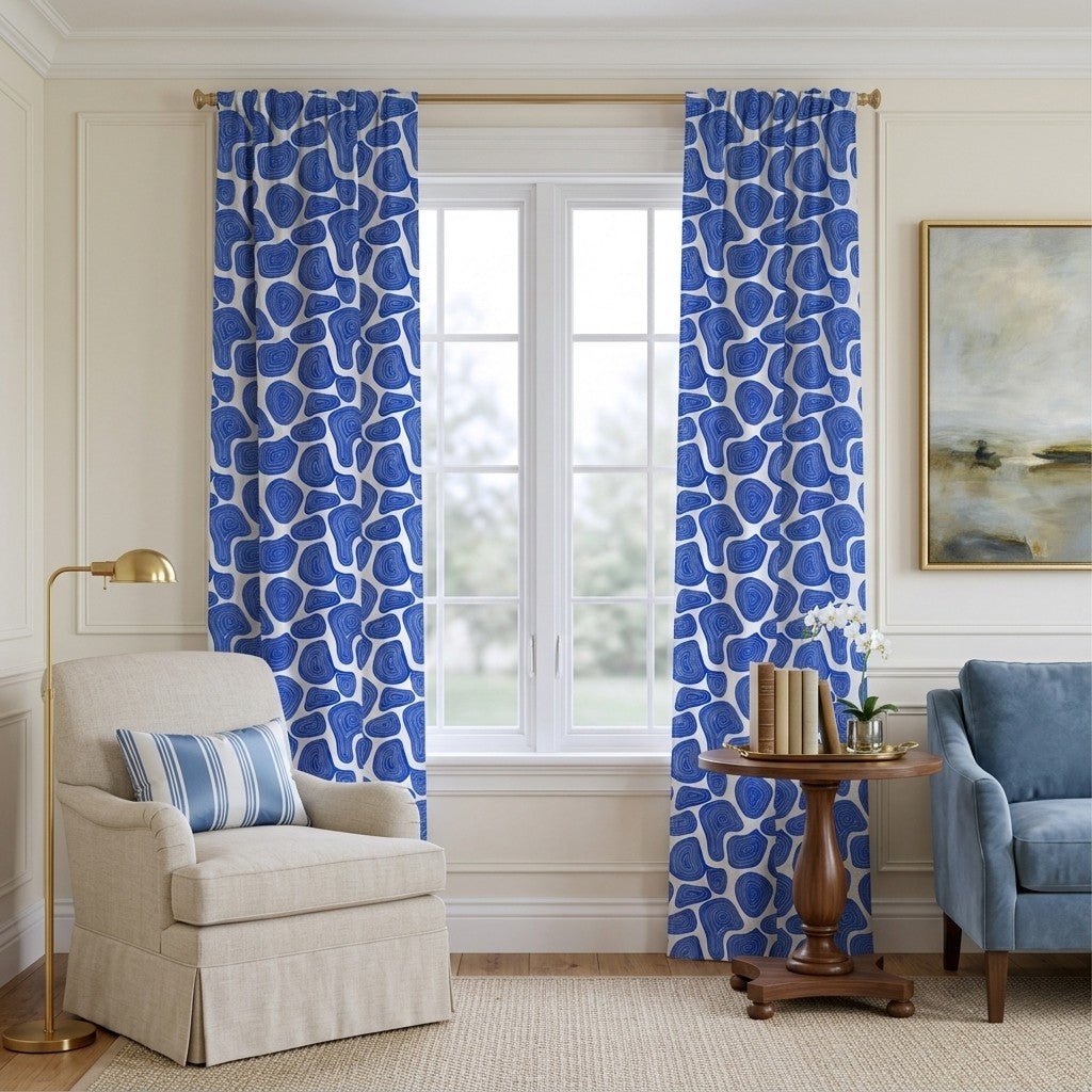 Blue Stone - Curtain Panel - The Drapery