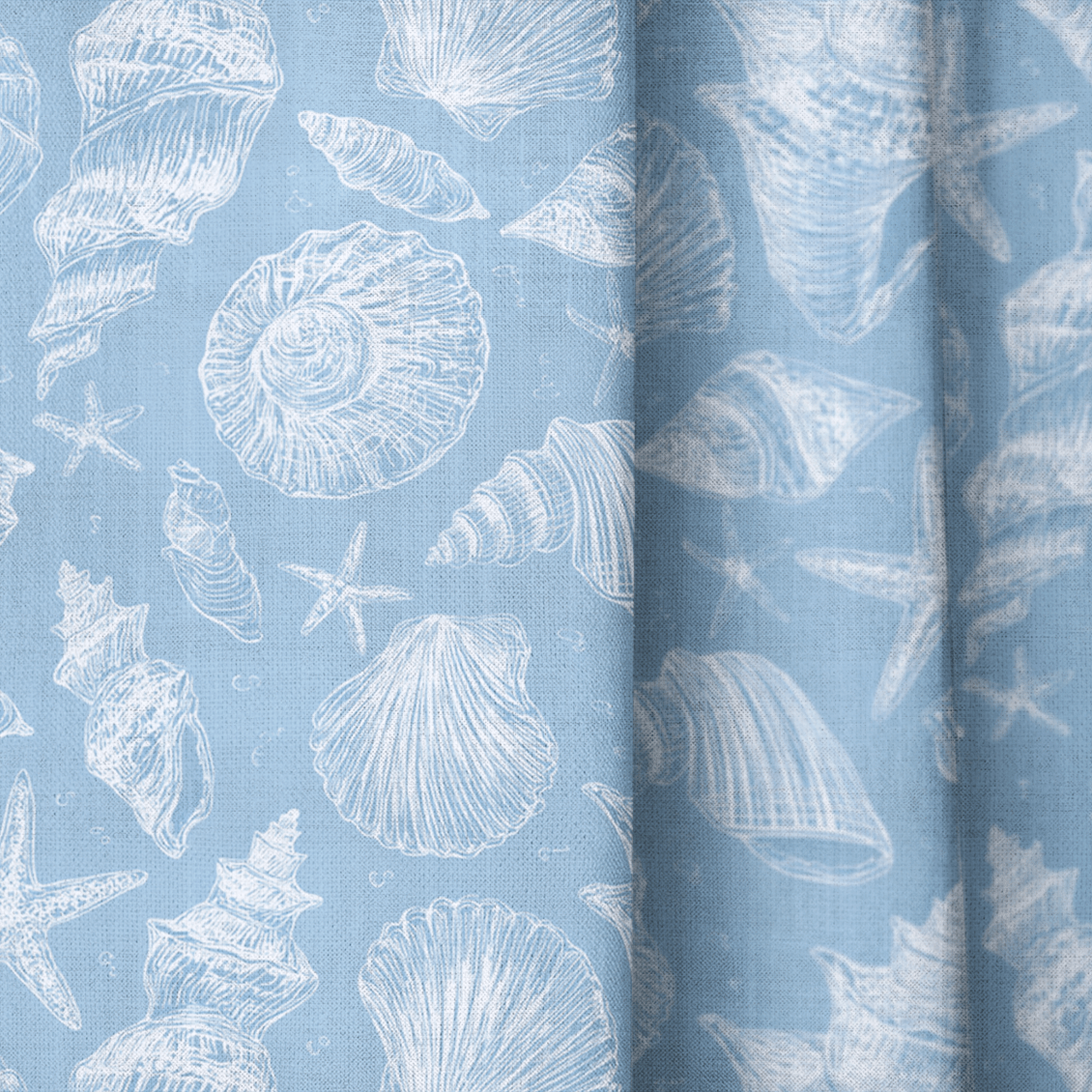 Blue Tides - Curtain Panel - The Drapery
