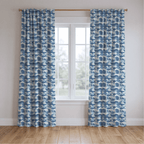 Blue Waves - Curtain Panel - The Drapery
