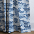 Blue Waves - Curtain Panel - The Drapery