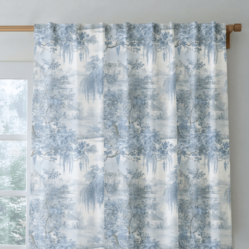 Blue Willow - Curtain Panel - The Drapery