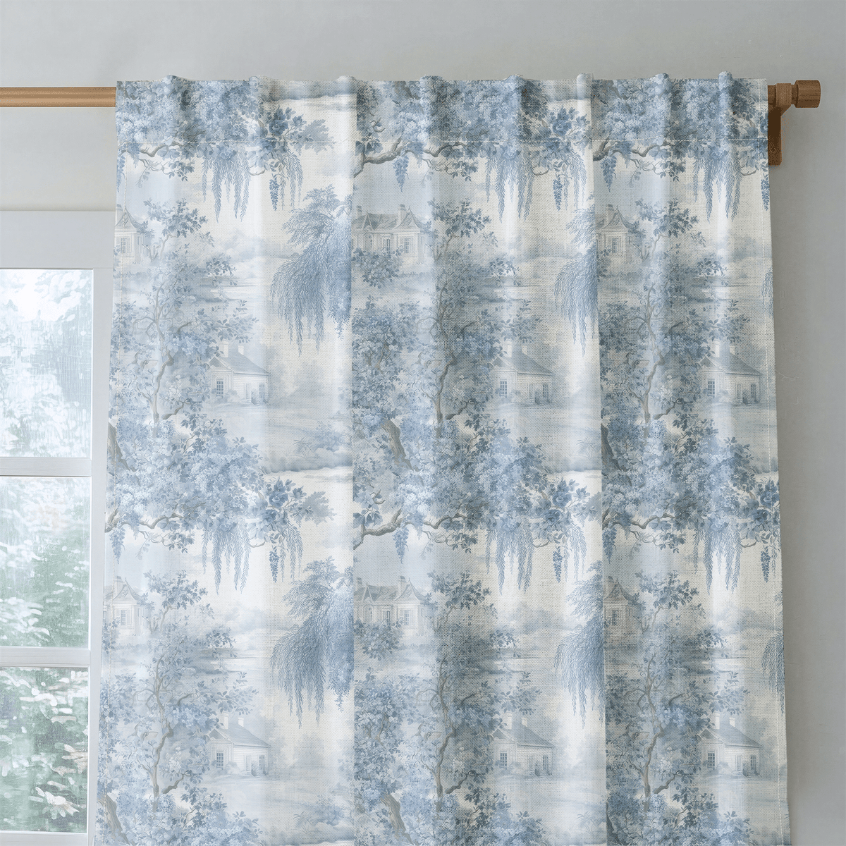 Blue Willow - Curtain Panel - The Drapery