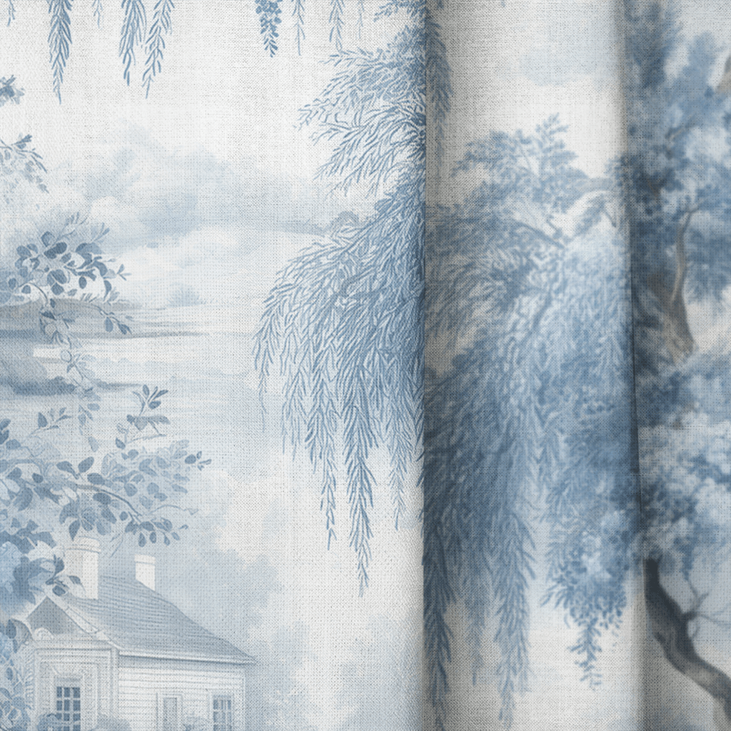 Blue Willow - Curtain Panel - The Drapery