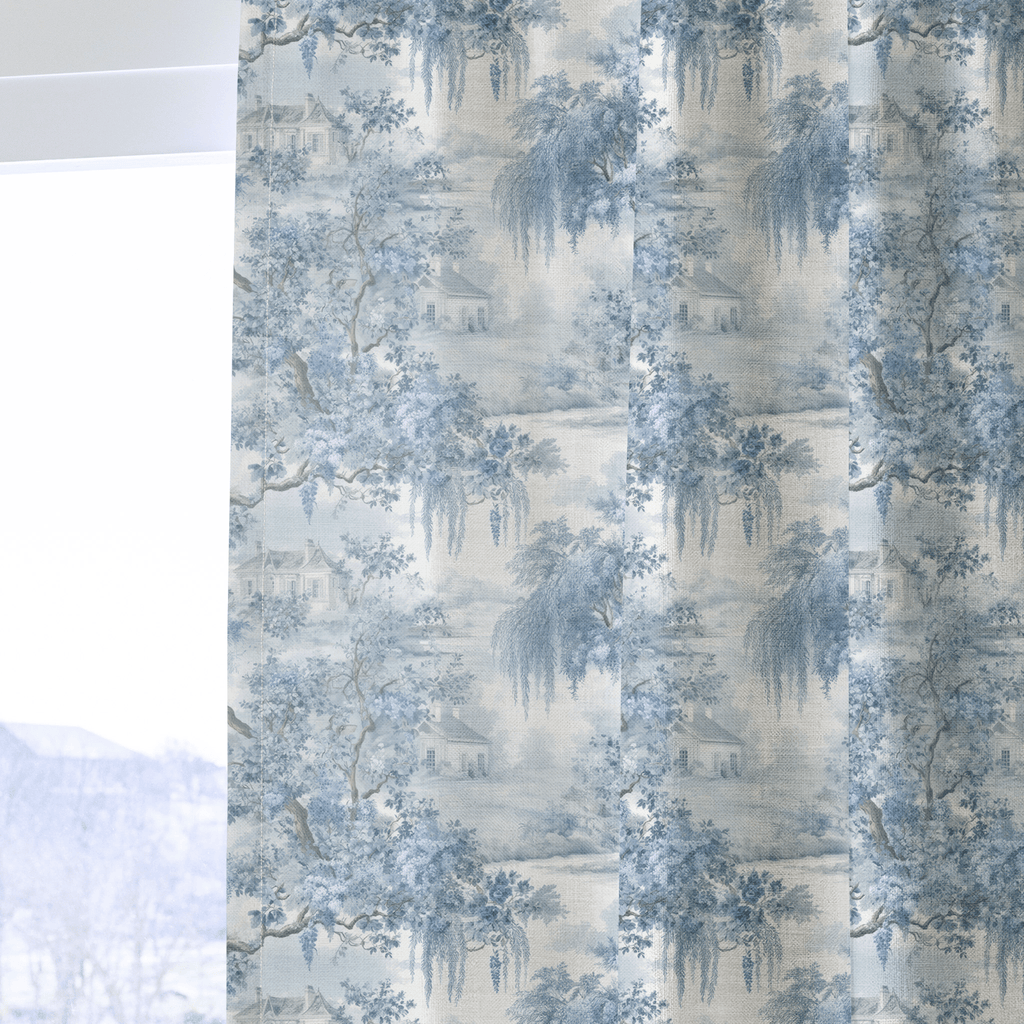 Blue Willow - Curtain Panel - The Drapery