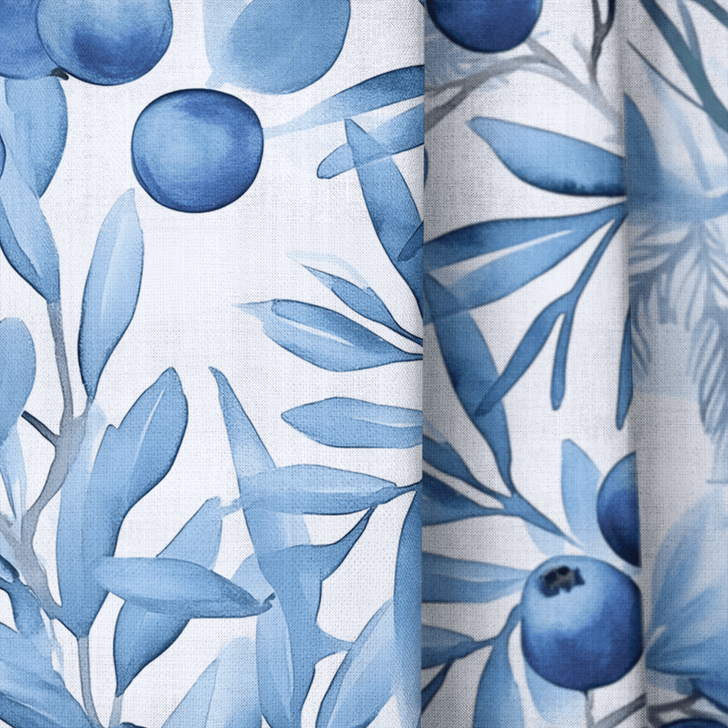Blueberry Bliss - Curtain Panel - The Drapery