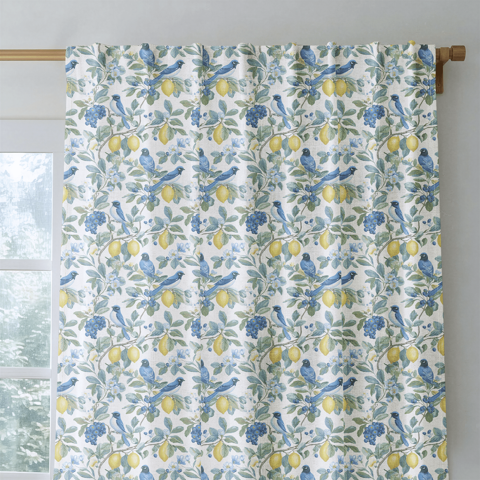 Bluejay Song - Curtain Panel - The Drapery