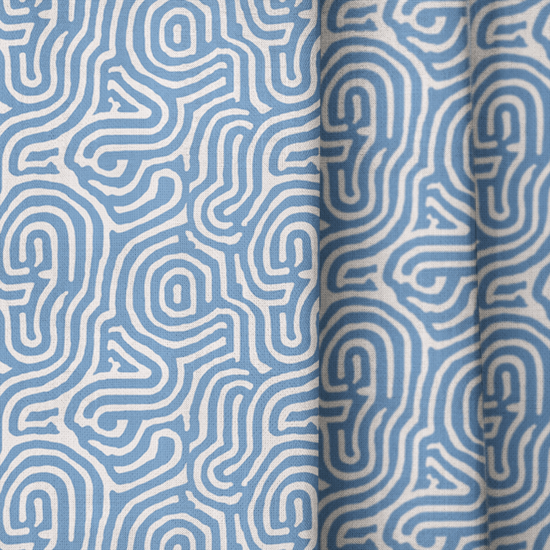 Bluewash - Curtain Panel - The Drapery