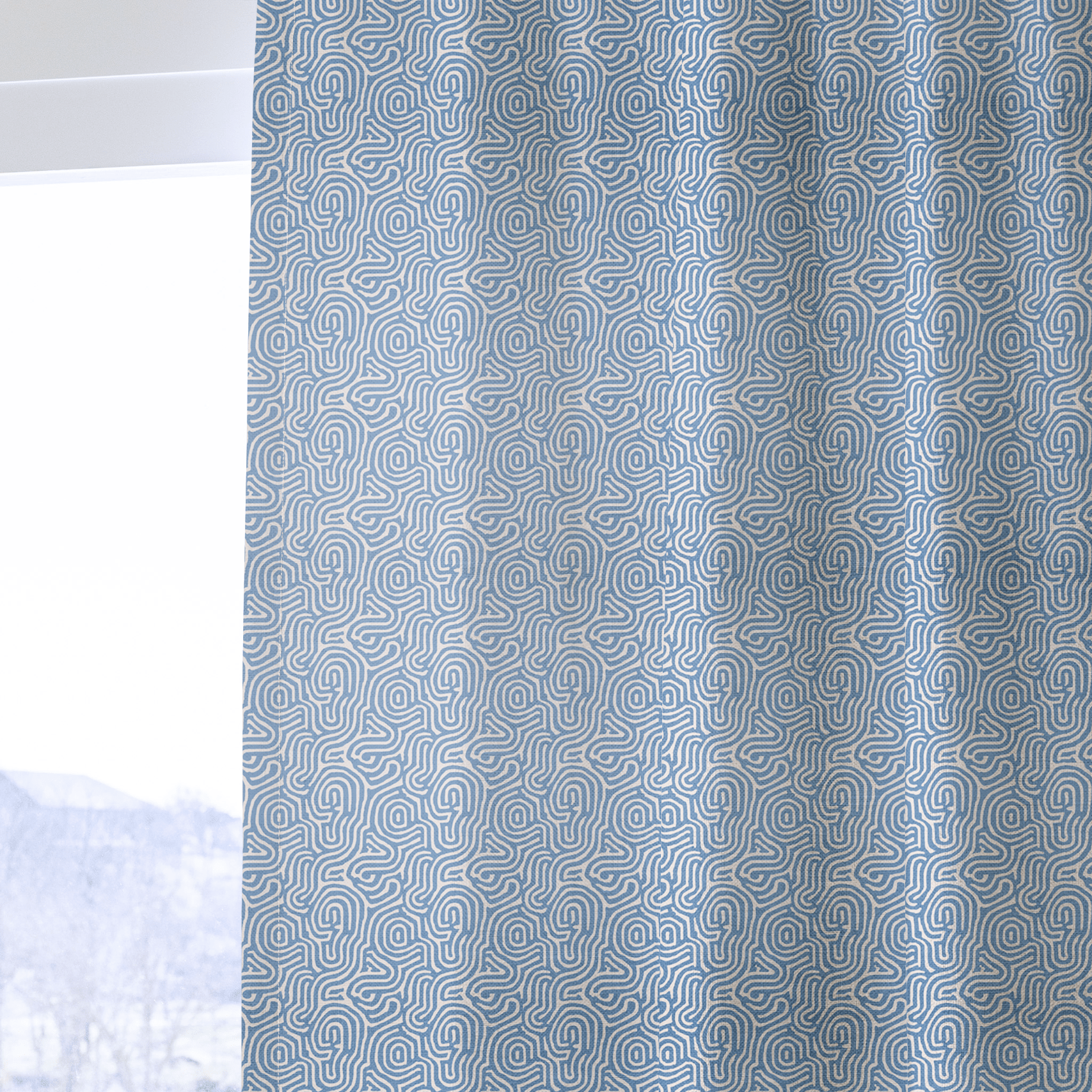 Bluewash - Curtain Panel - The Drapery