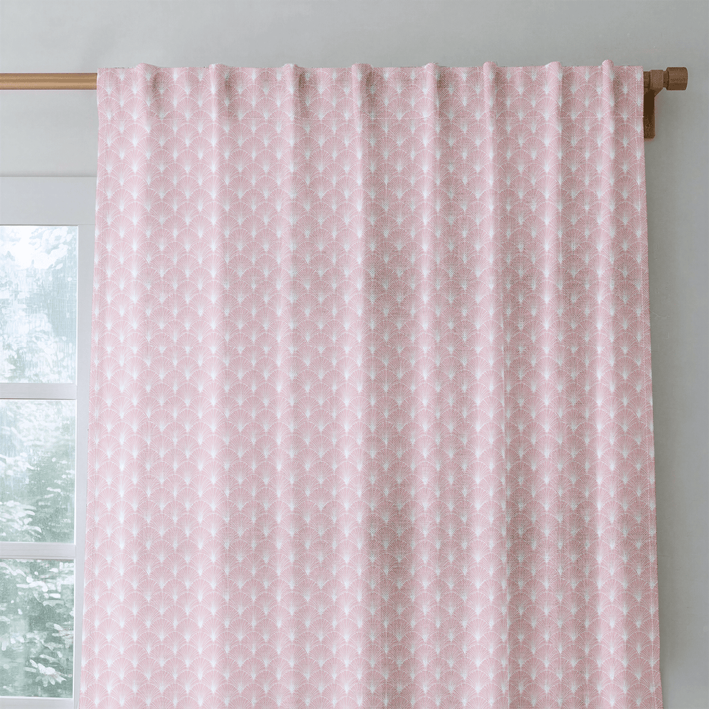 Blush Fan - Curtain Panel - The Drapery
