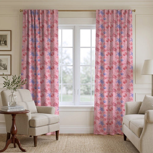 Blush Ocean - Curtain Panel - The Drapery
