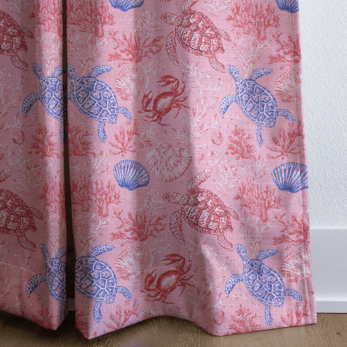 Blush Ocean - Curtain Panel - The Drapery