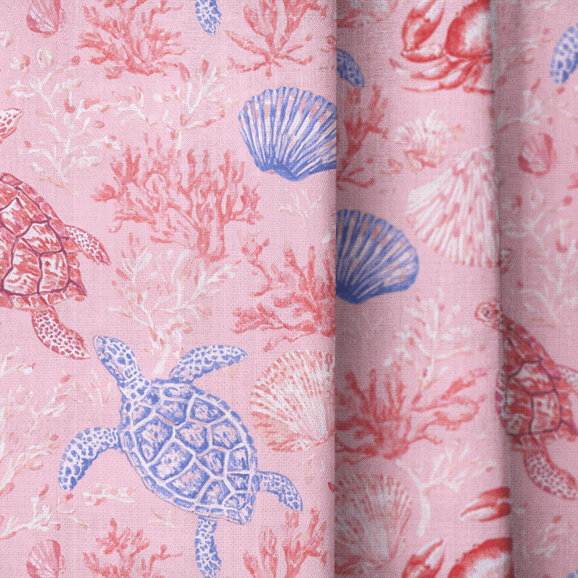 Blush Ocean - Curtain Panel - The Drapery