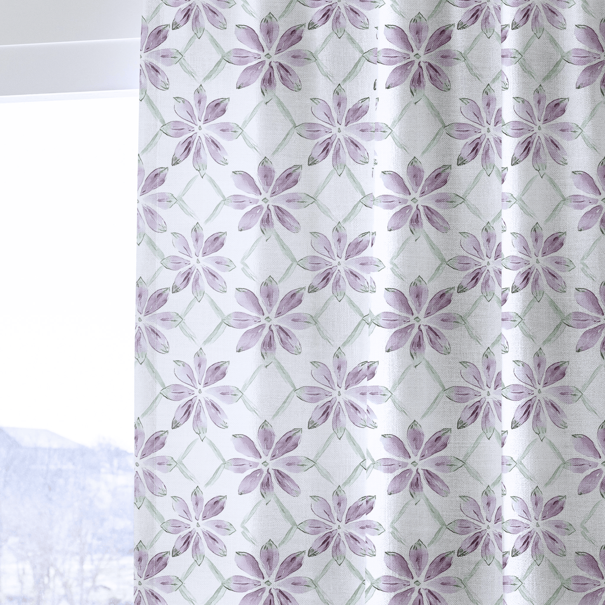 Blush Vines - Curtain Panel - The Drapery