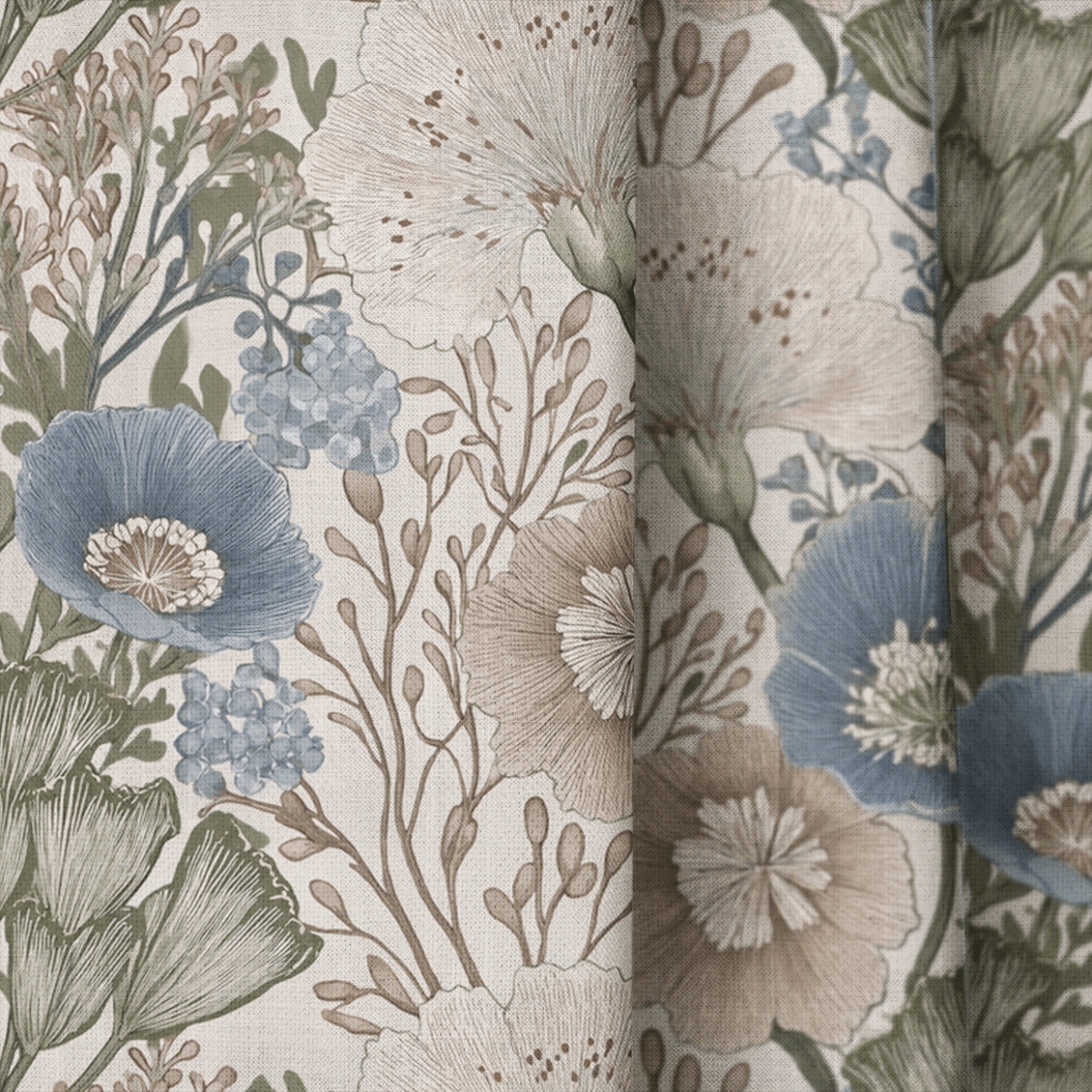 Botanical Dust - Curtain Panel - The Drapery
