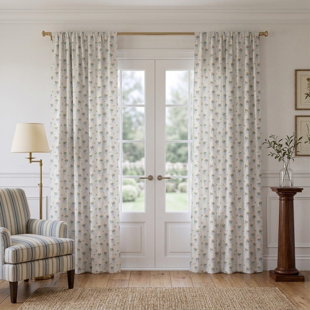 Bow Bouquets - Curtain Panel - The Drapery