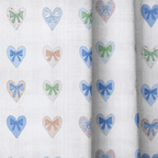 Bow Hearts - Curtain Panel - The Drapery