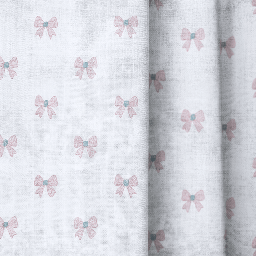 Bow Repeat - Curtain Panel - The Drapery