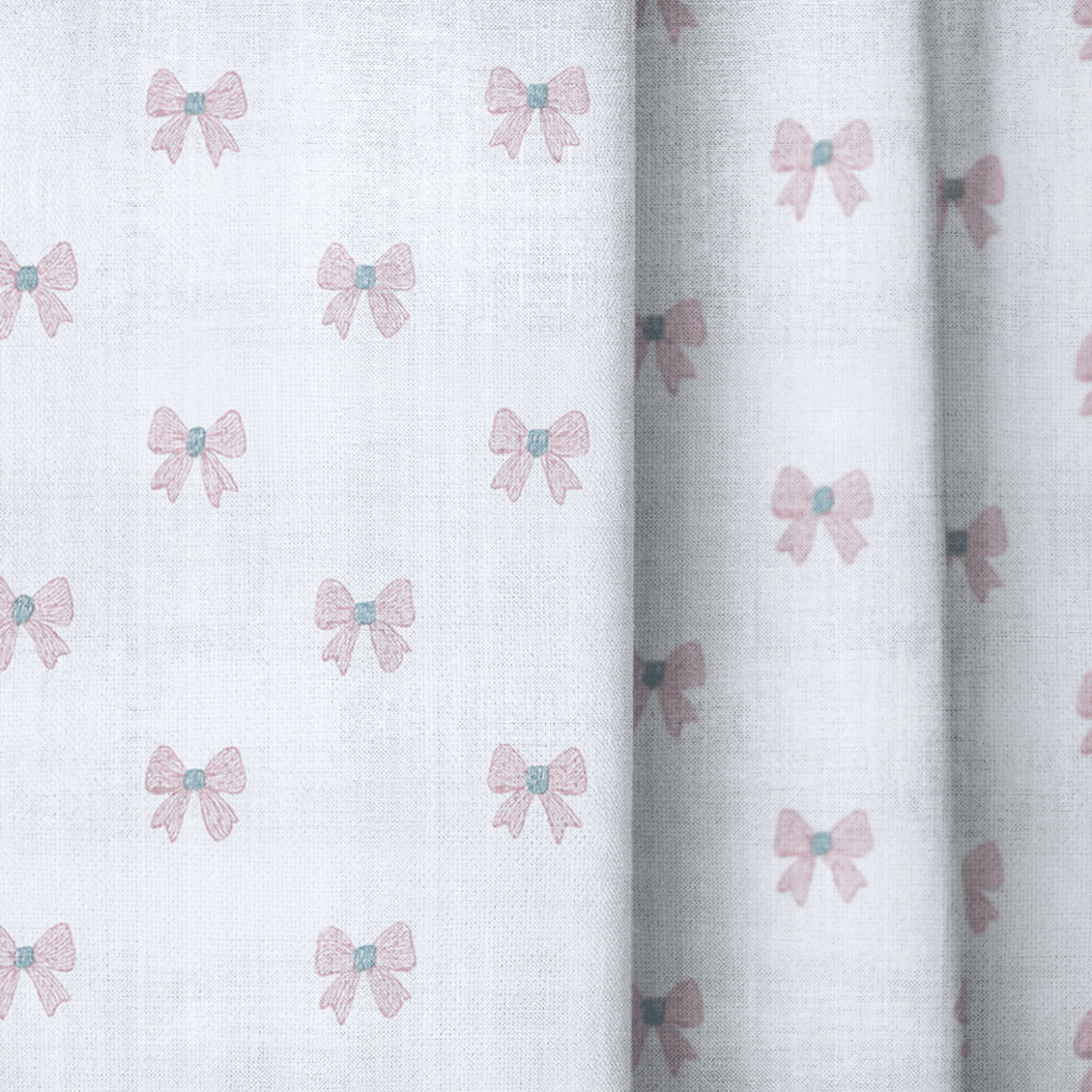 Bow Repeat - Curtain Panel - The Drapery