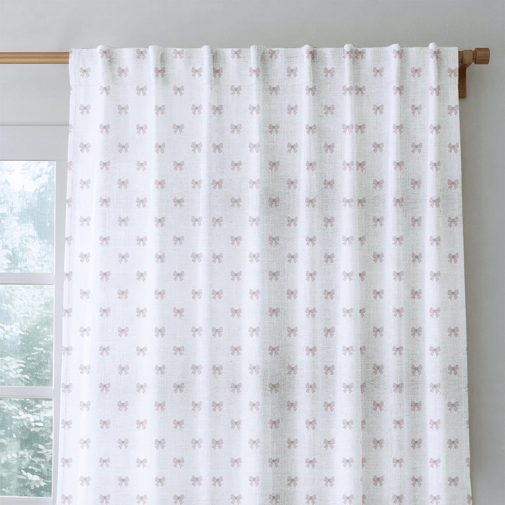 Bow Repeat - Curtain Panel - The Drapery