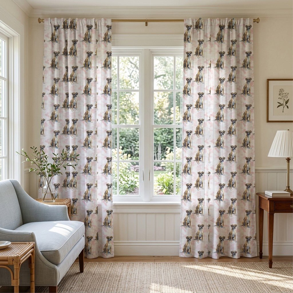 Boxer Born - Curtain Panel - The Drapery