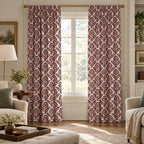 Bramble - Burgundy - Curtain Panel - The Drapery
