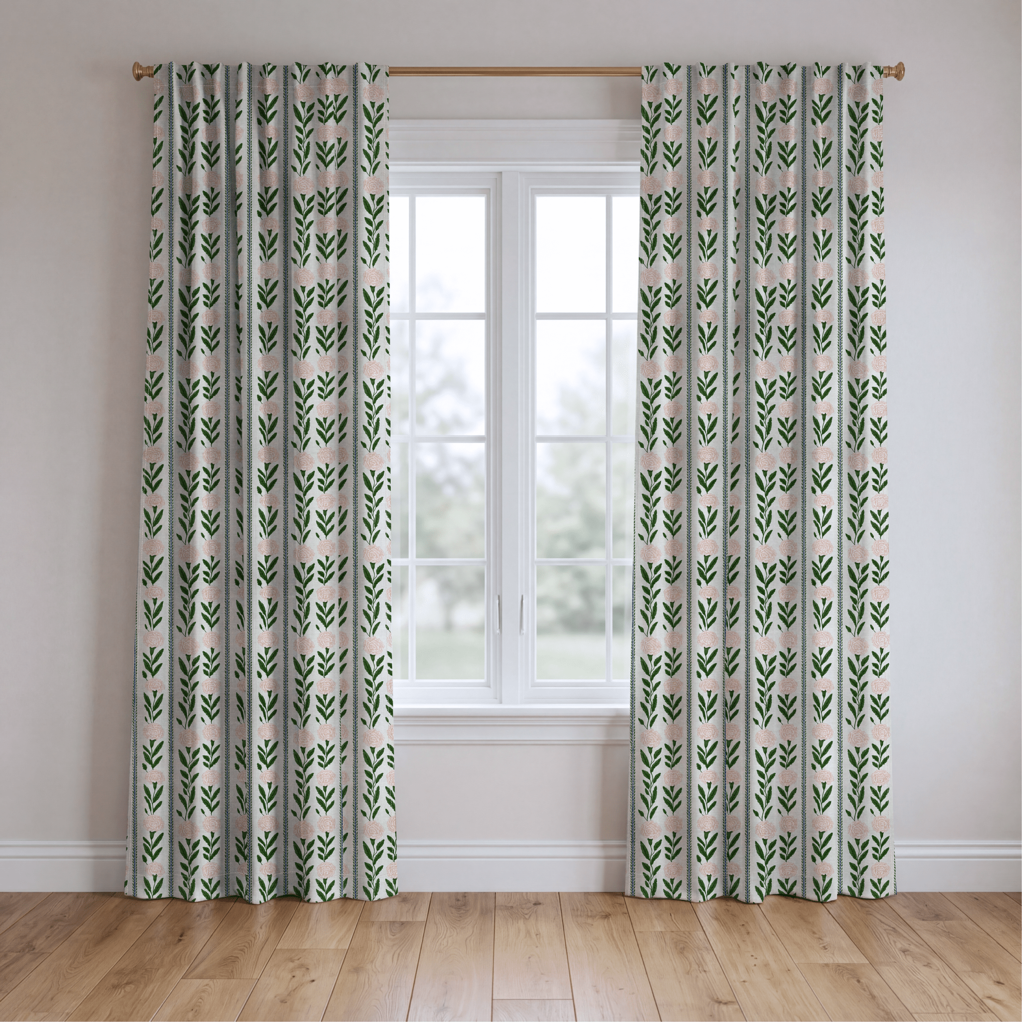 Bravion Blooms - Curtain Panel - The Drapery