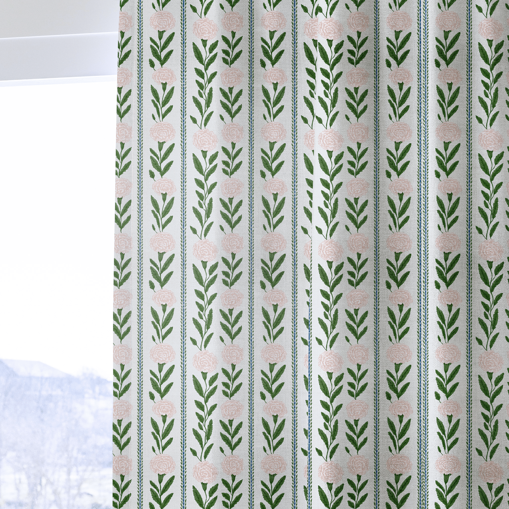 Bravion Blooms - Curtain Panel - The Drapery