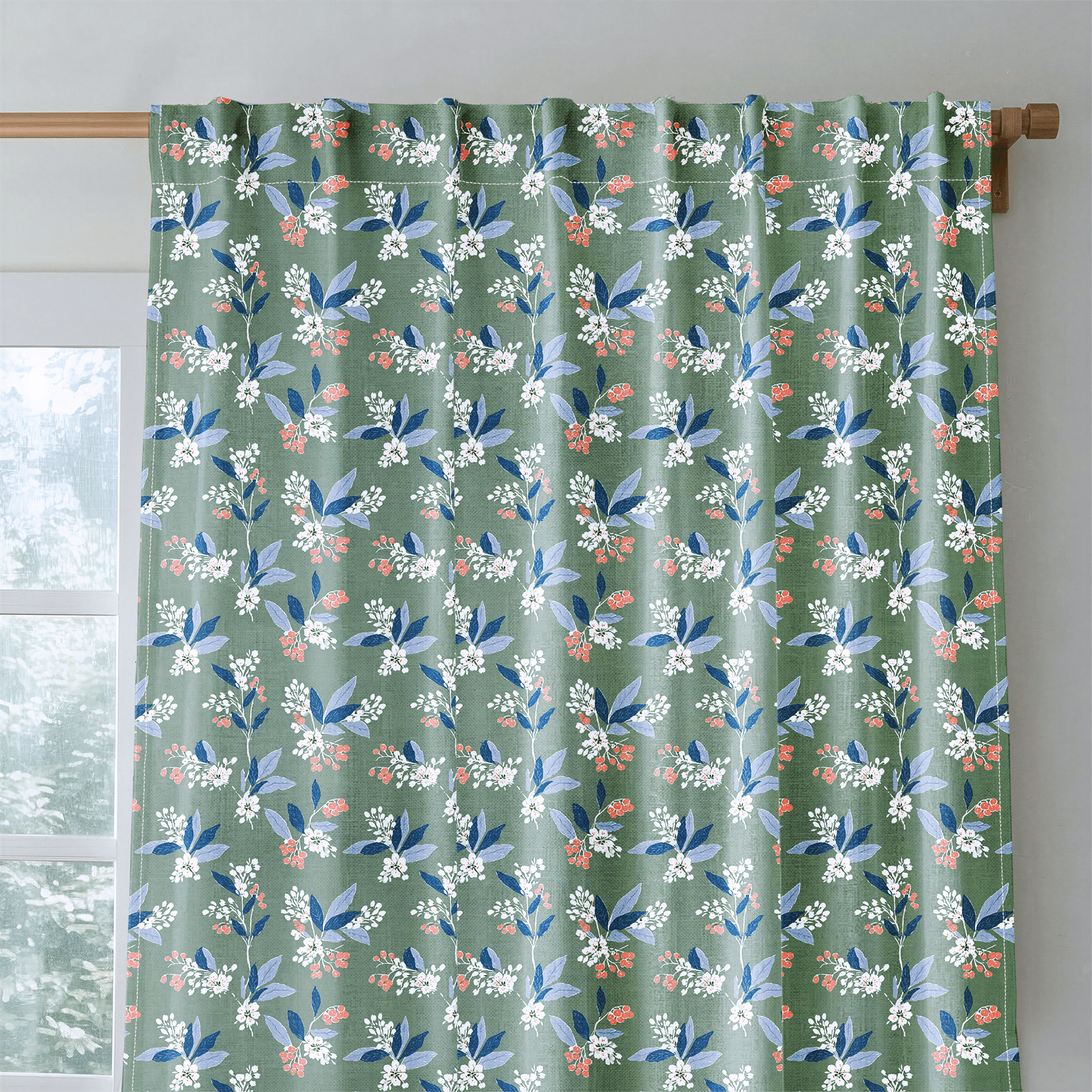 Brexton Botanical - Curtain Panel - The Drapery