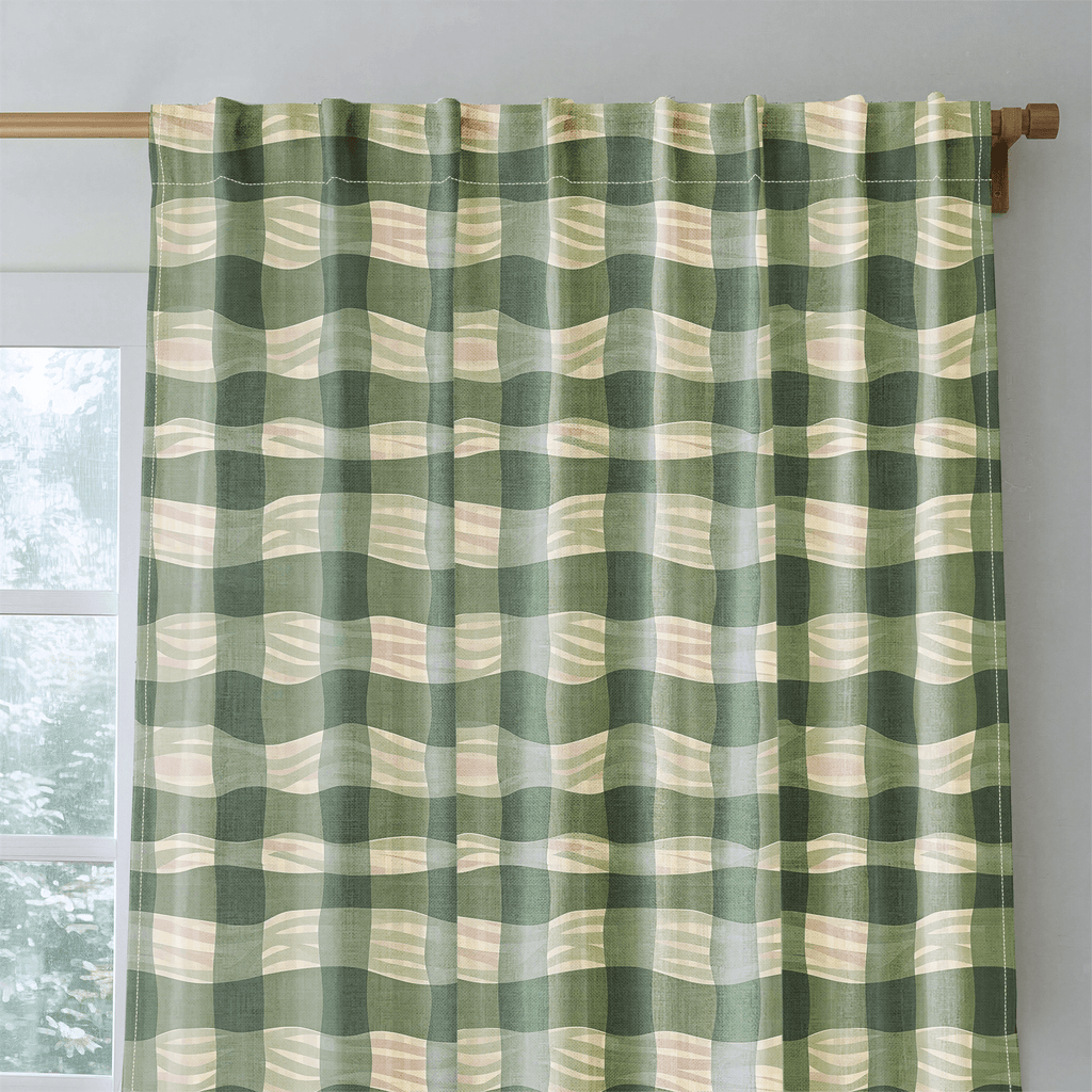 Bridger Funky Gingham - Curtain Panel - The Drapery