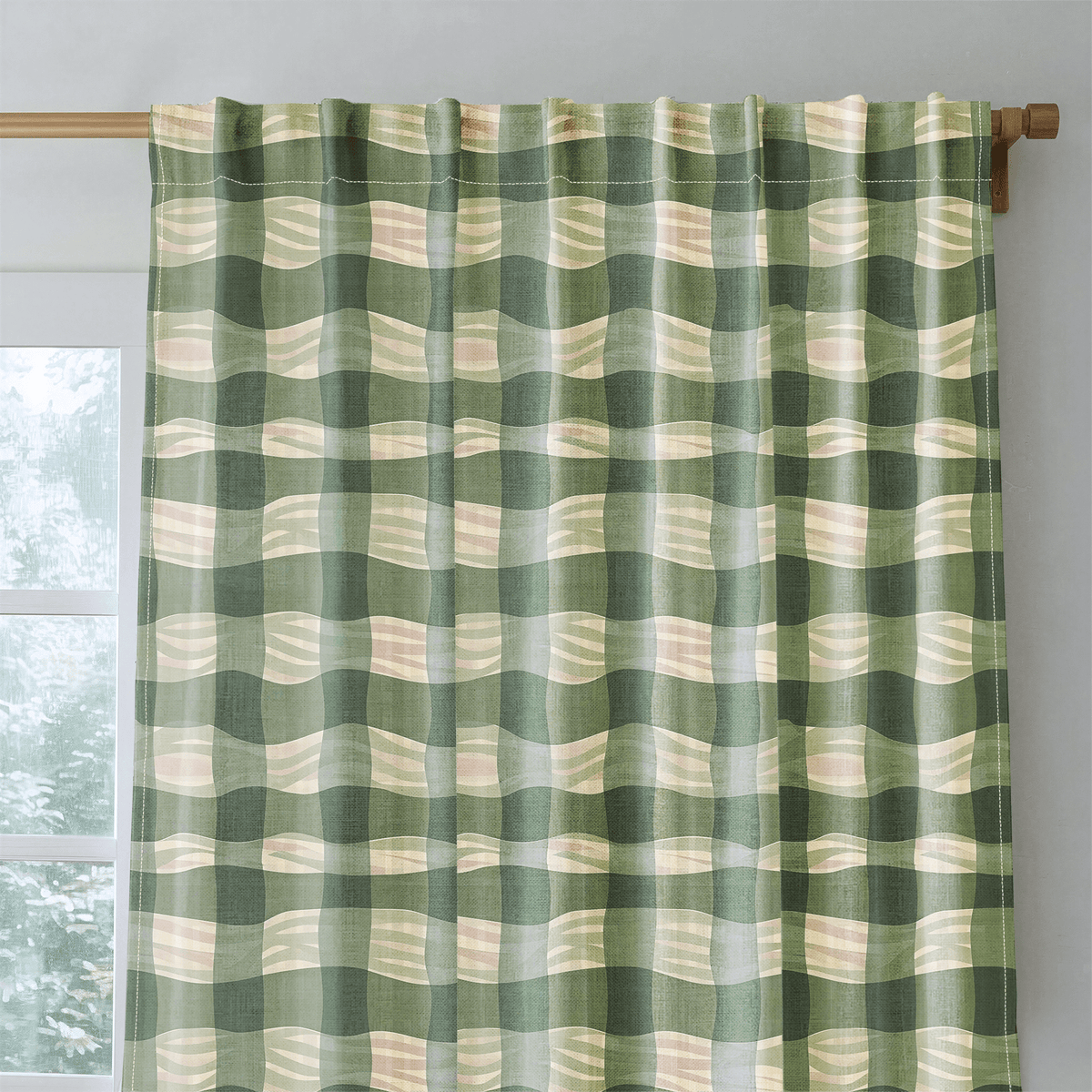 Bridger Funky Gingham - Curtain Panel - The Drapery