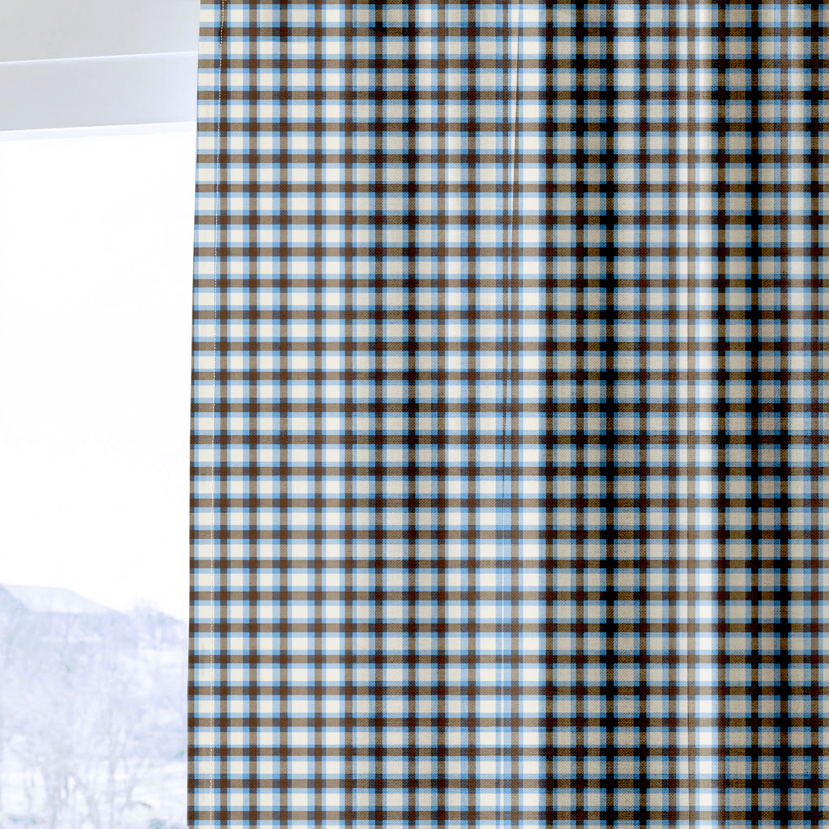 Bruce Plaid - Curtain Panel - The Drapery