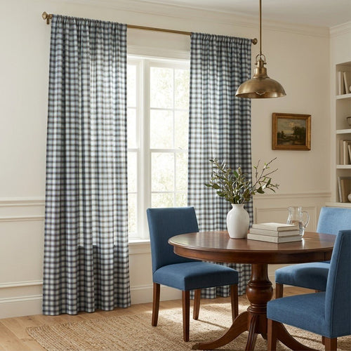 Bruce Plaid - Curtain Panel - The Drapery