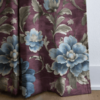 Burgundy Bouquet - Curtain Panel - The Drapery