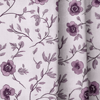 Burgundy Meadow - Curtain Panel - The Drapery
